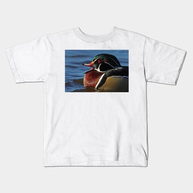 Quack! - Wood Duck Kids T-Shirt by Jim Cumming